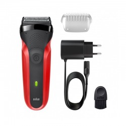 Braun 300S sarkanās krāsas 3. sērijas skuveklis (300 s)