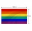 Varavīksnes Pride karogs 90 x 150 cm ar staba piedurkni — LGBT geju lesbiešu karogi