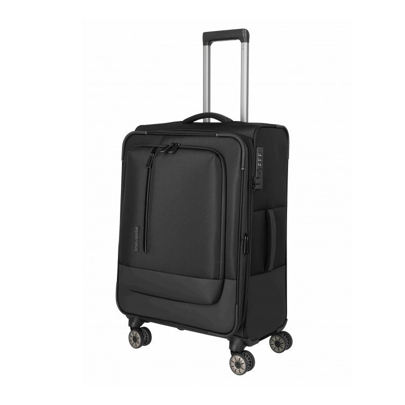 Vidējais koferis Travelite Crosslite 5 V melns