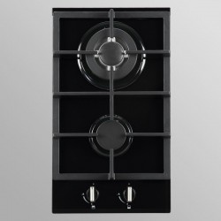 Allenzi KGH-3022C black iebūvēta gāzes plīts 2 sildvirsmas 30cm