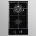 Allenzi KGH-3022C black iebūvēta gāzes plīts 2 sildvirsmas 30cm
