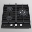 Allenzi BOS45 black iebūvēta gāzes plīts 3sildvirsmas 45cm BOS 45