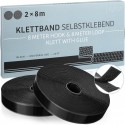 2x 8 m izturīga Velcro lente - lipīgas abpusējas lentes 20 mm līmēšanai un līmēšanai