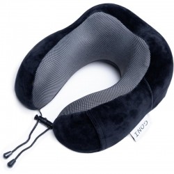 Ergonomisks ceļojumu kakla spilvens ar atmiņas pildījumu black
