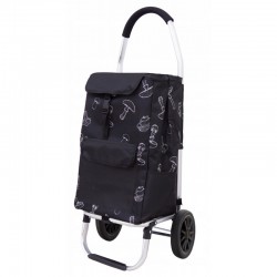 Iepirkumu ratiņi ar riteņiem mājām Gravitt A20 Black (Mushrooms)