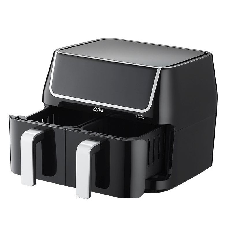 10 l dubultā Karstā gaisa fritieris Zyle dual Air Fryer ZY009DAF 1800w black aerogrils 