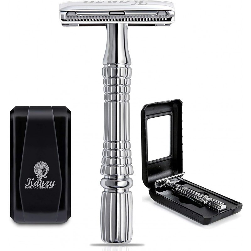 Metāla skuveklis Kanzy + blades Drošības abpusēji griezīgs + box