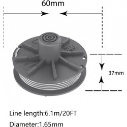 Rezerves auklas kasetne, ruļļa aukla zāles pļāvējiem 8846/8847/8848 Gardena 5307-20, 9010828-01 līnija