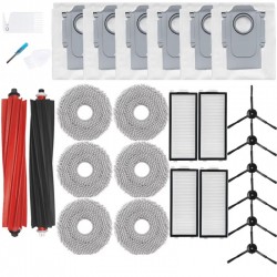 25 daļu piederumu komplekts Roborock Qrevo robotizētajiem putekļsūcējiem, filtriem, birstēm, lupatiņām, maisiņiem