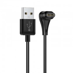Magnētiskais lādētājs Garmin viedpulksteņiem, USB-A, melns uzlādes kabelis lādētājam