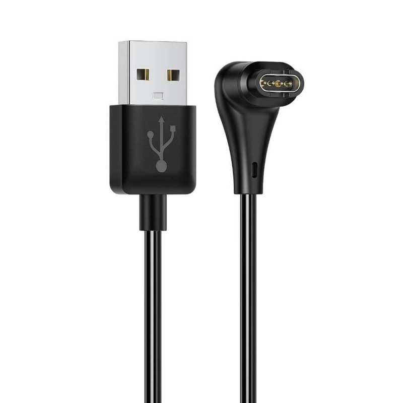 Magnētiskais lādētājs Garmin viedpulksteņiem, USB-A, melns uzlādes kabelis lādētājam