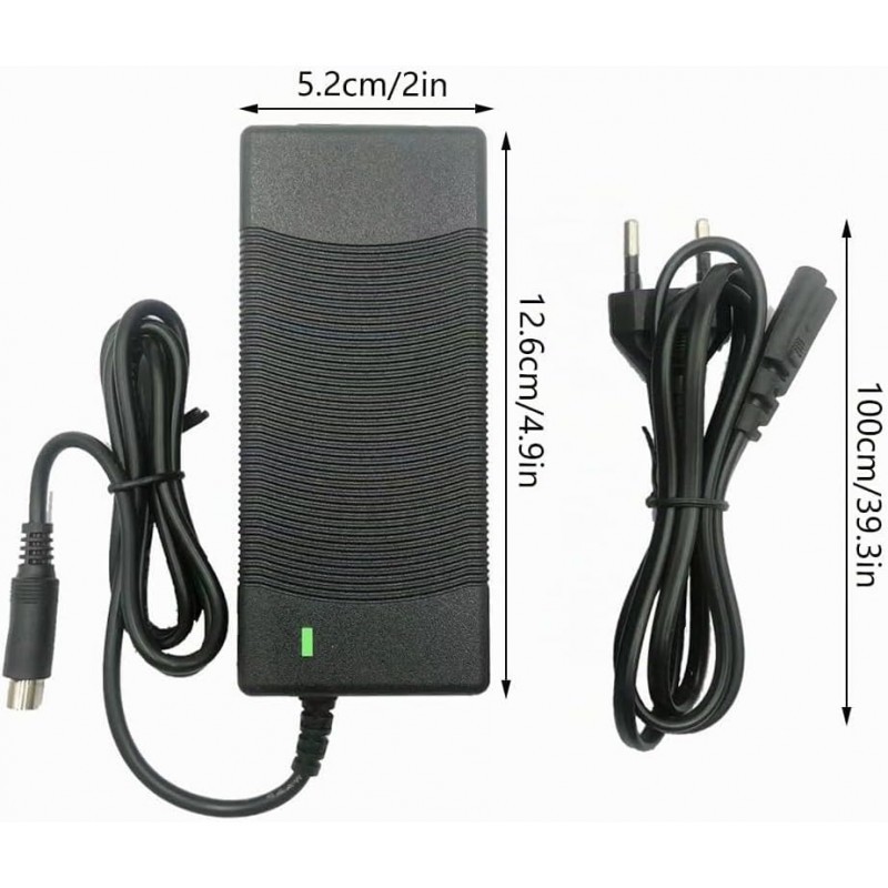 Elektriskā skrejriteņa uzlādes kabelis 42V 2A piemērots Xiaomi M365/Pro/Mi 3/1s