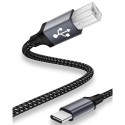 Printera adapteris savienošanai ar datoru – USB 2.0 B uz USB-C